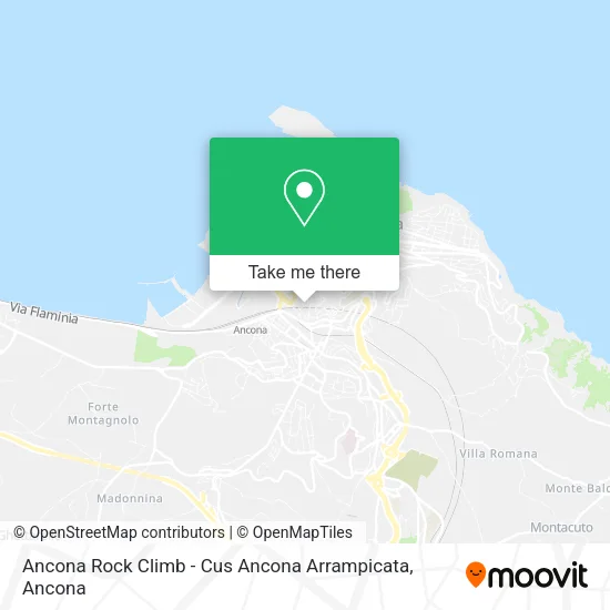 Ancona Rock Climb - Cus Ancona Arrampicata map