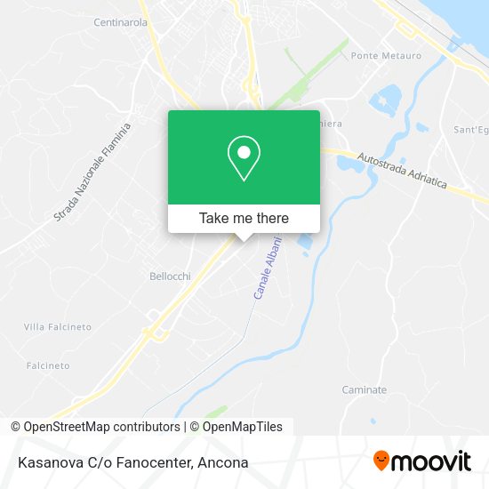 Kasanova C/o Fanocenter map