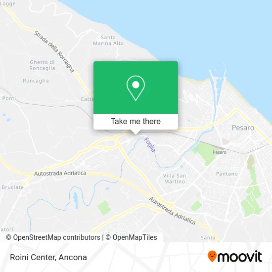 Roini Center map