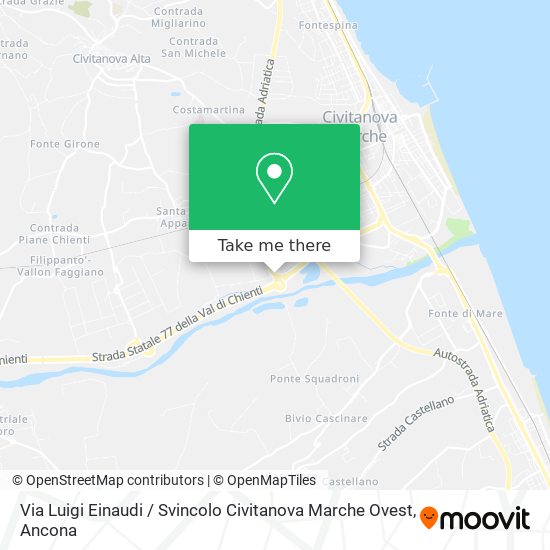 Via Luigi Einaudi / Svincolo Civitanova Marche Ovest map