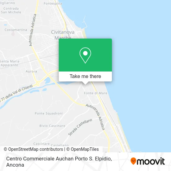 Centro Commerciale Auchan Porto S. Elpidio map