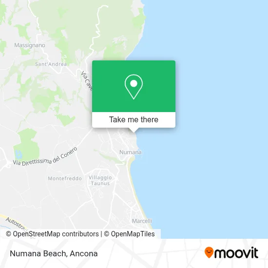 Numana Beach map