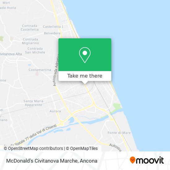 McDonald's Civitanova Marche map