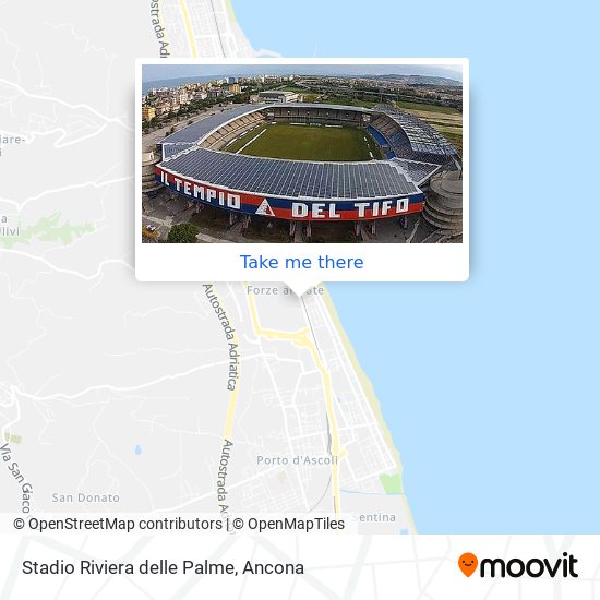 Stadio Riviera delle Palme map