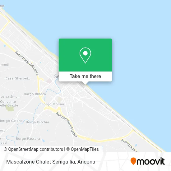 Mascalzone Chalet Senigallia map