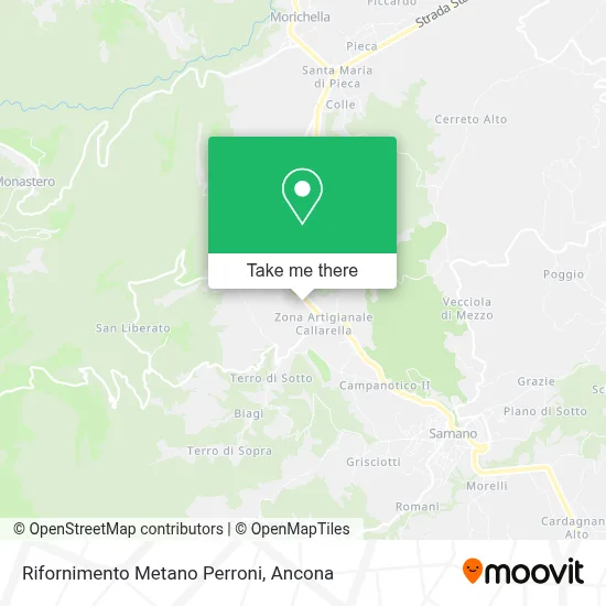 Rifornimento Metano Perroni map