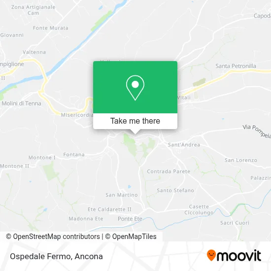 Ospedale Fermo map