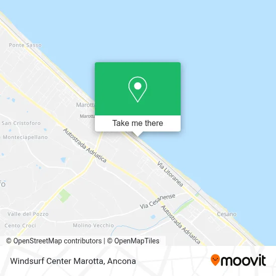 Windsurf Center Marotta map