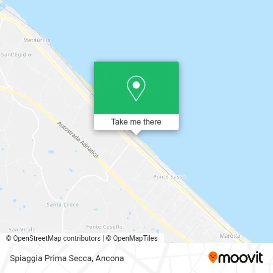 Spiaggia Prima Secca map