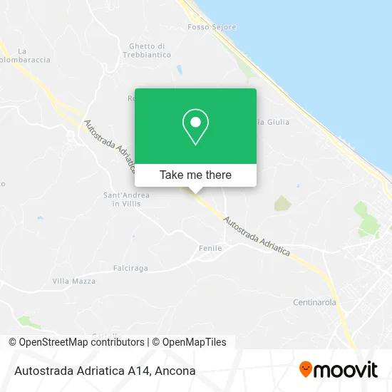 Autostrada Adriatica A14 map