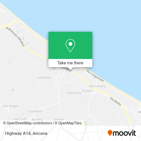 Highway A14 map