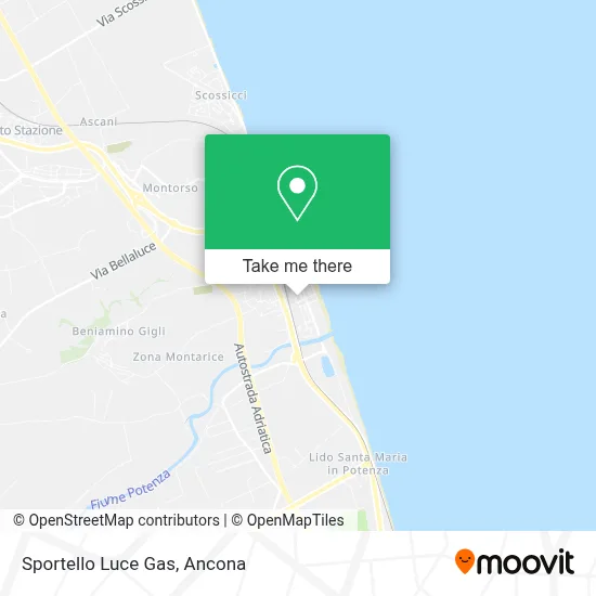 Sportello Luce Gas map