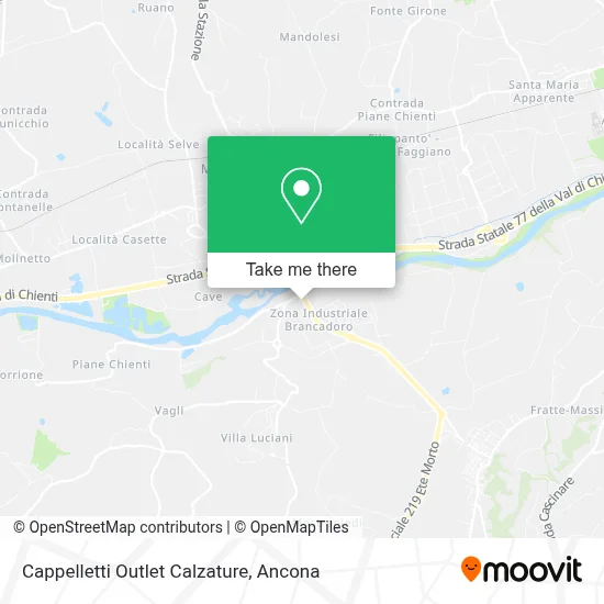 Cappelletti Outlet Calzature map