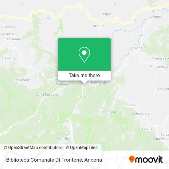 Biblioteca Comunale Di Frontone map
