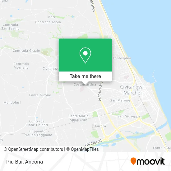 Piu Bar map