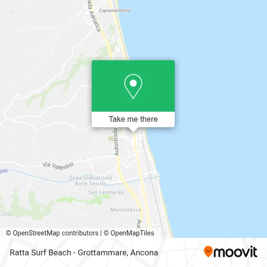 Ratta Surf Beach - Grottammare map