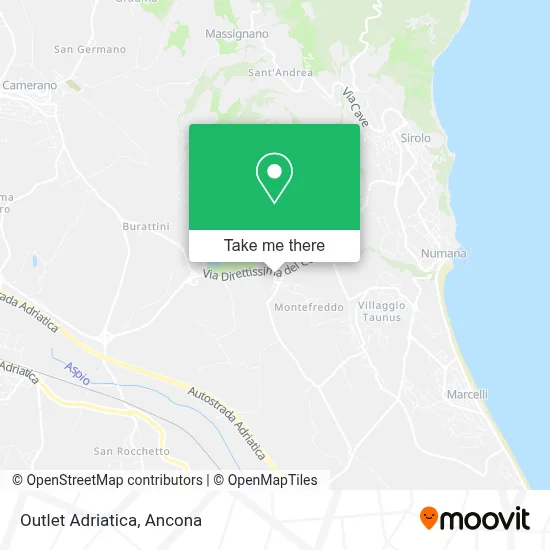 Outlet Adriatica map