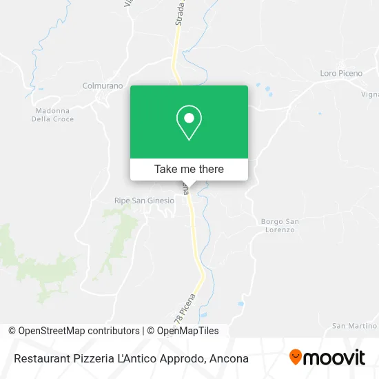 Restaurant Pizzeria L'Antico Approdo map