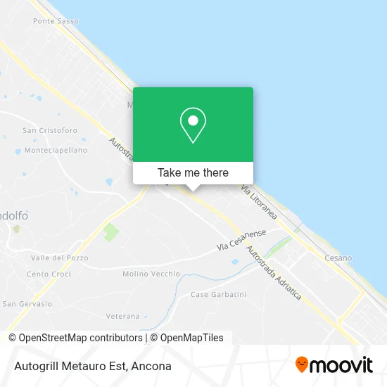 Autogrill Metauro Est map