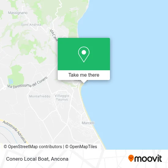 Conero Local Boat map