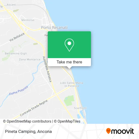 Pineta Camping map
