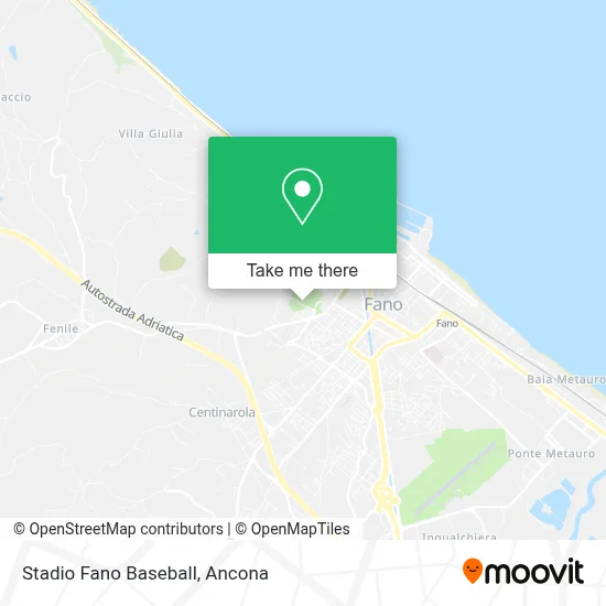 Stadio Fano Baseball map