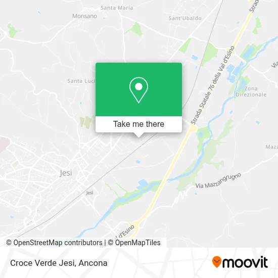 Croce Verde Jesi map