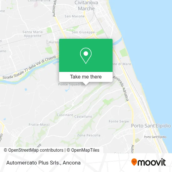 Automercato Plus Srls. map
