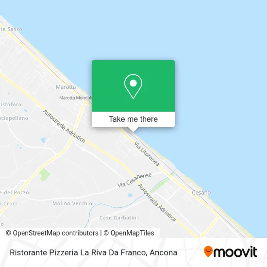 Ristorante Pizzeria La Riva Da Franco map
