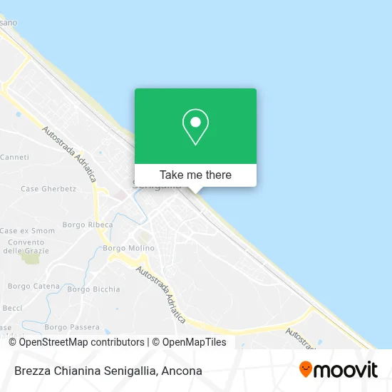 Brezza Chianina Senigallia map