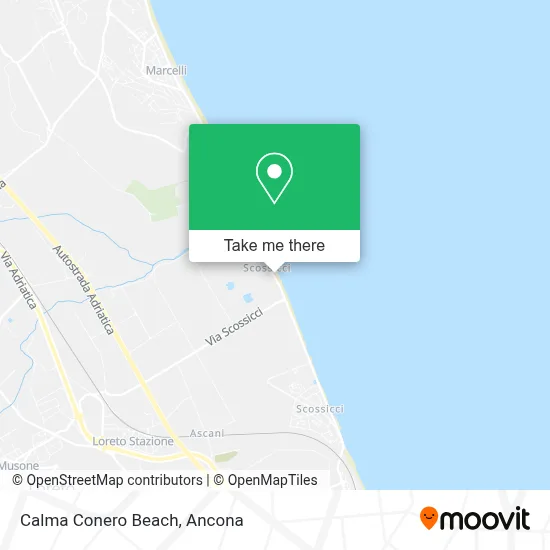Calma Conero Beach map