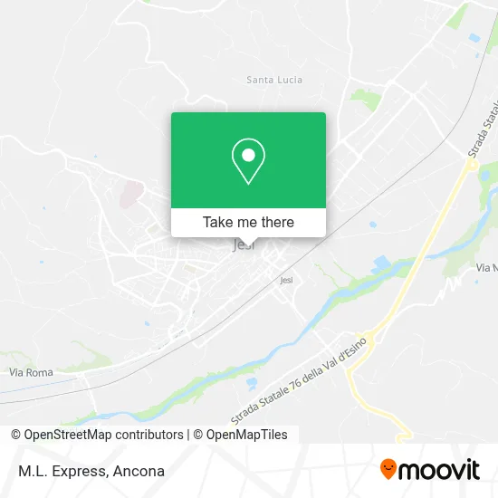 M.L. Express map
