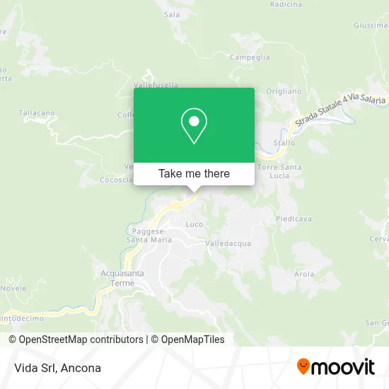 Vida Srl map