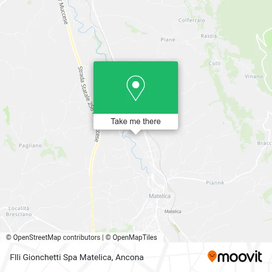 Flli Gionchetti Spa Matelica map
