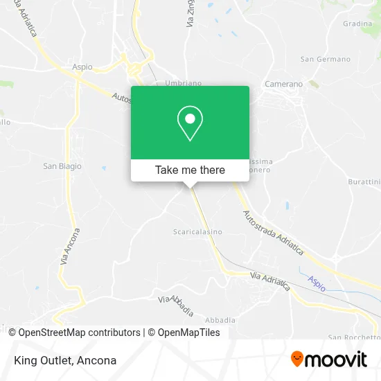 King Outlet map