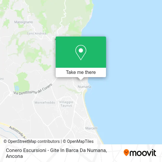 Conero Escursioni - Gite In Barca Da Numana map