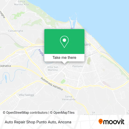 Auto Repair Shop Punto Auto map
