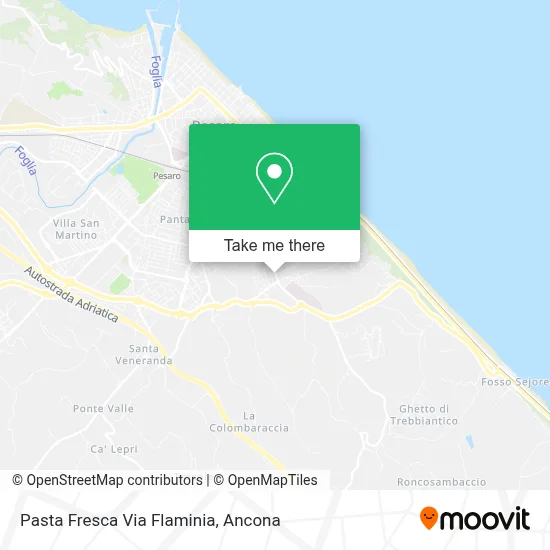 Pasta Fresca Via Flaminia map