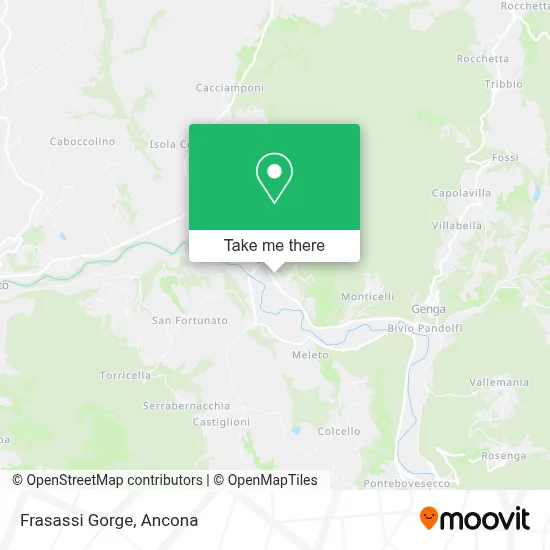 Frasassi Gorge map