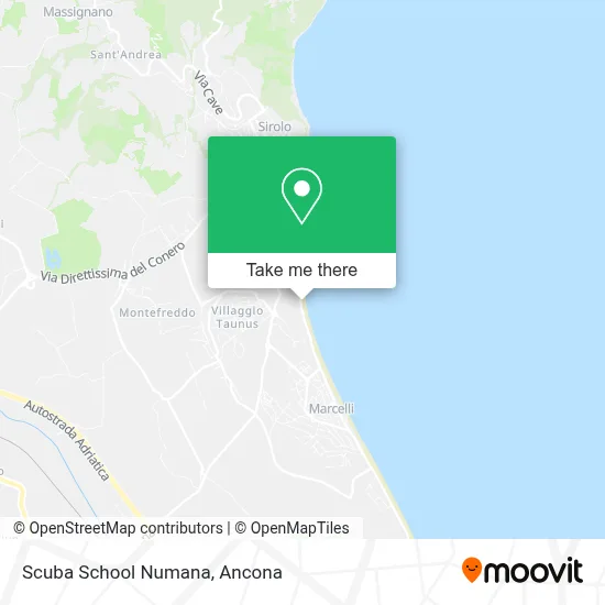Scuba School Numana map