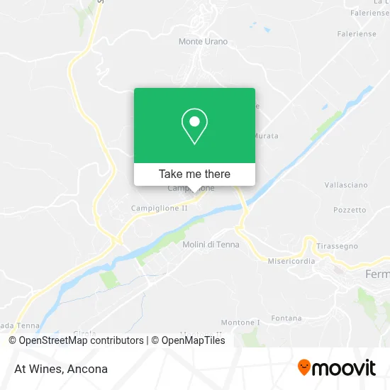 At Wines map