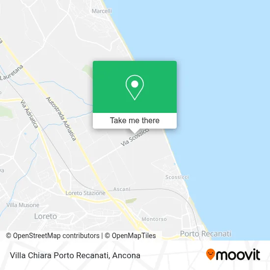 Villa Chiara Porto Recanati map