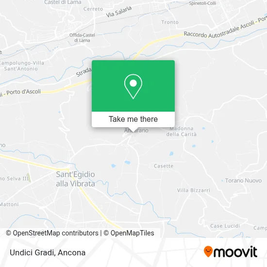 Undici Gradi map
