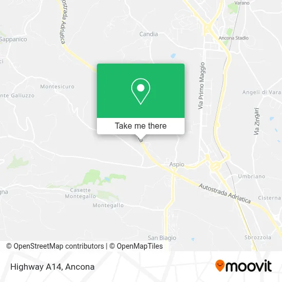 Highway A14 map