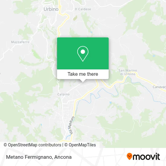 Metano Fermignano map