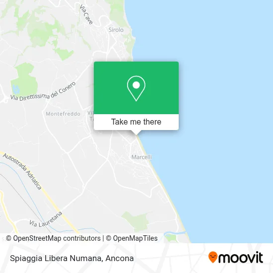 Spiaggia Libera Numana map