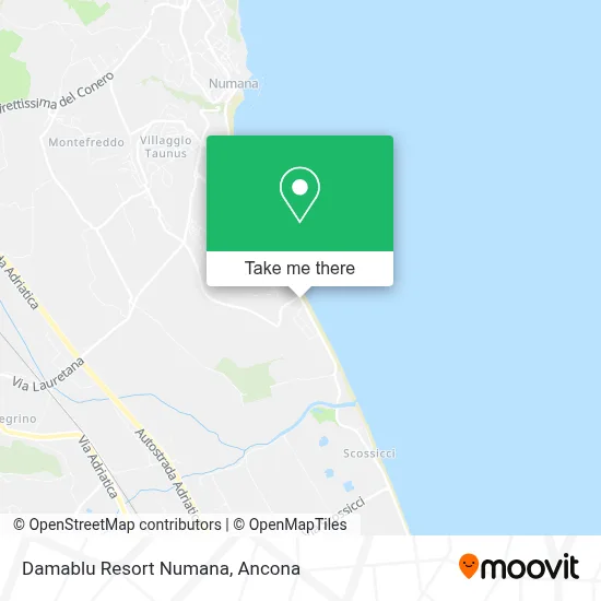 Damablu Resort Numana map