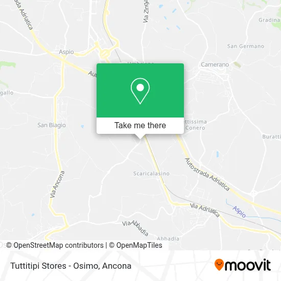 Tuttitipi Stores - Osimo map