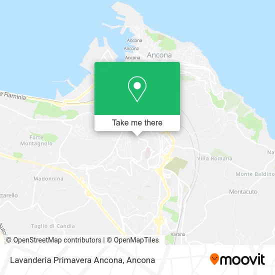 Lavanderia Primavera Ancona map