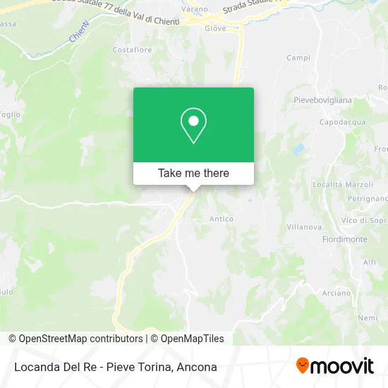 Locanda Del Re - Pieve Torina map